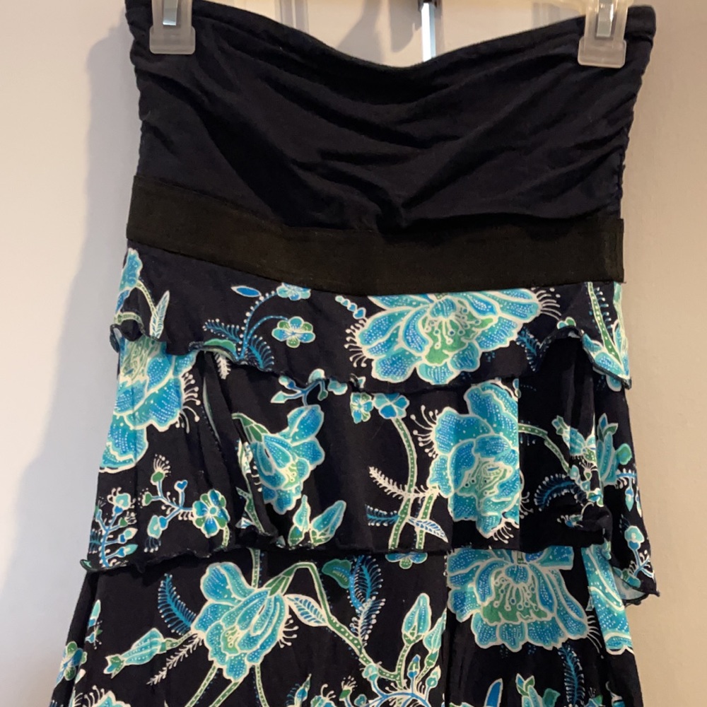 Navy and floral print Express tube dress size XS